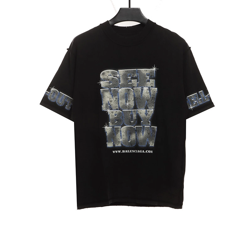 Balenciaga Distressed Snbn Inside-Out T-Shirt Reps