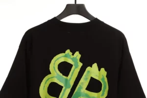 Balenciaga-Green-Lacquered-Double-B-T-Shirt-3.webp