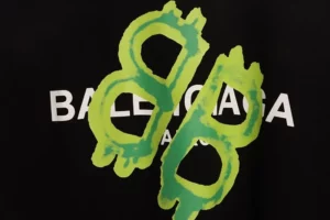 Balenciaga-Green-Lacquered-Double-B-T-Shirt-6.webp