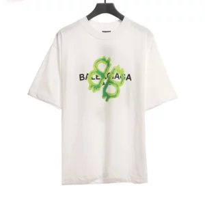 Balenciaga-Green-Lacquered-Double-B-T-Shirt-9.webp
