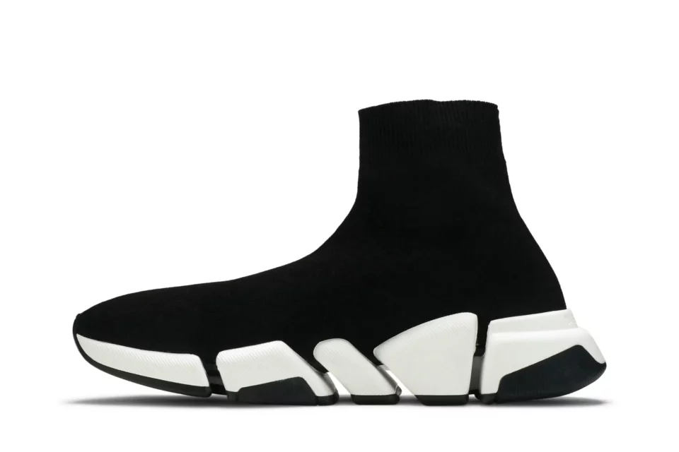 Balenciaga Speed 2 Sneaker Knit 'Black White' Reps