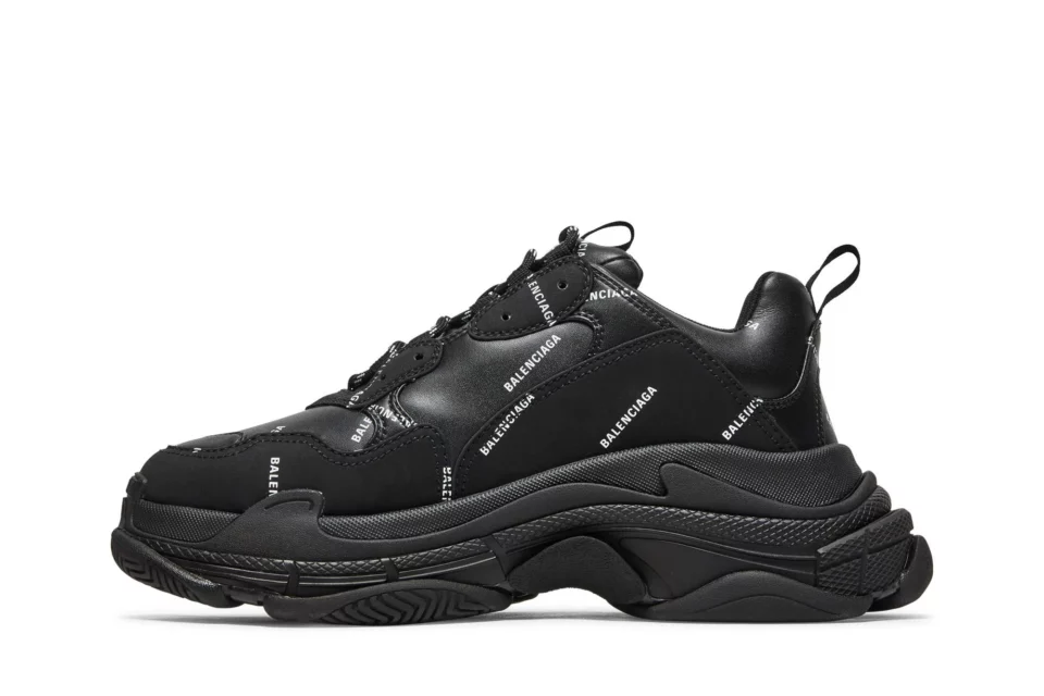 Balenciaga Triple S Sneaker 'Allover Logo - Black' Reps