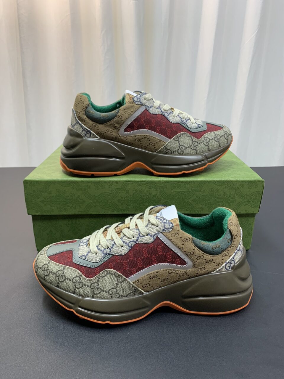 Gucci Rhyton Rep Sneaker – Multicolor Canvas & Leather