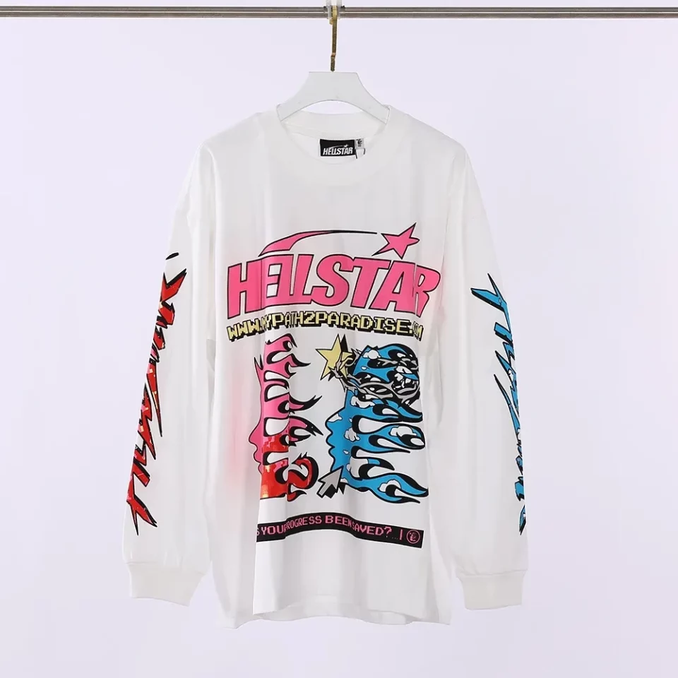 Hellstar Pixel Long Sleeve T-Shirt White
