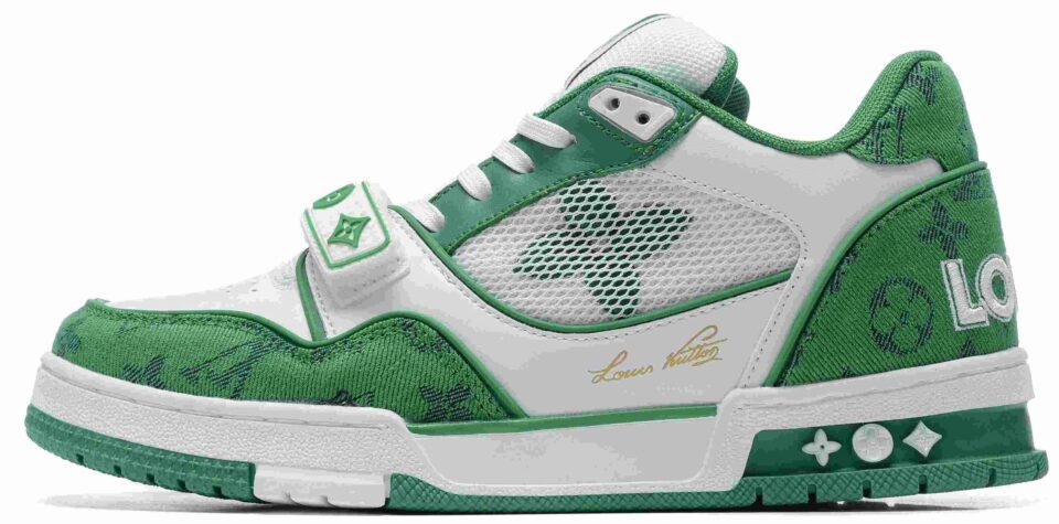 LV TRAINERS GREEN DENIM MESH 3 scaled e1713576613257