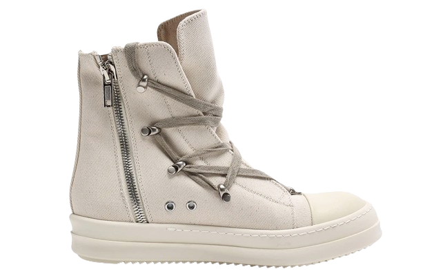 Rick Owens DRKSHDW Strobe Cotton Nylon Hexa High ‘Pearl Milk’ Replica