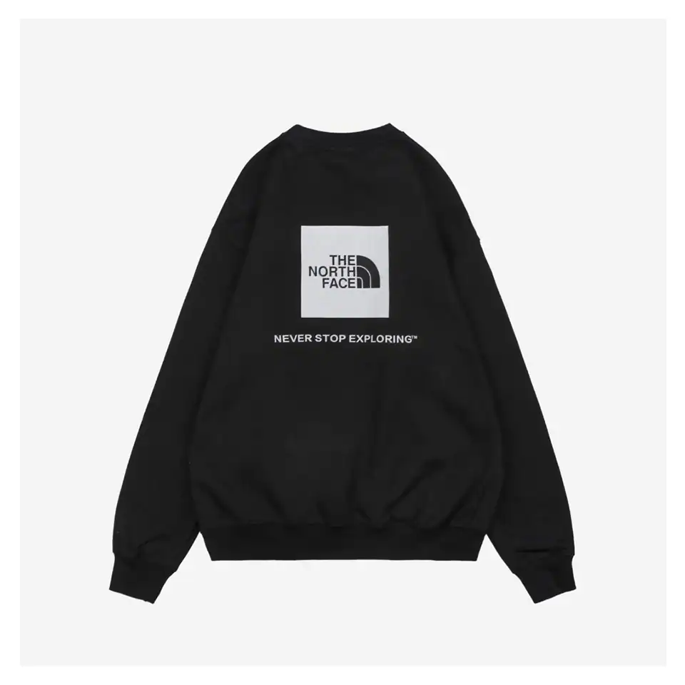 TNF Logo Box Graphic Crewneck Sweatshirt (Black/Grey/White)