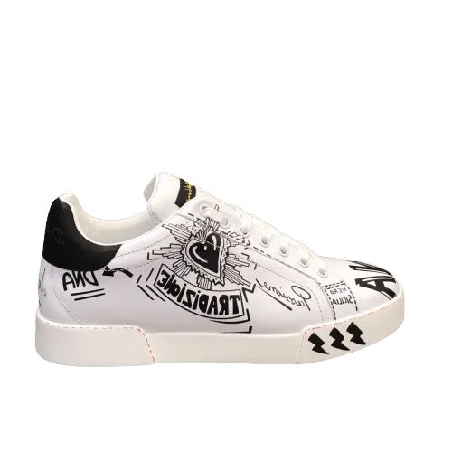 DOLCE & GABBANA CALFSKIN NAPPA PORTOFINO SNEAKERS