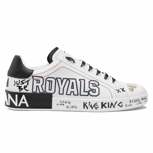 DOLCE & GABBANA PORTOFINO SNEAKERS IN PRINTED NAPPA CALFSKIN