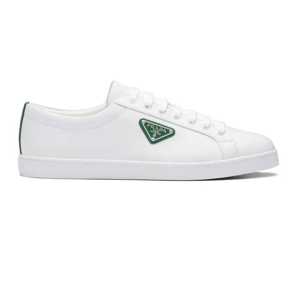 PRADA BRUSHED LEATHER SNEAKERS