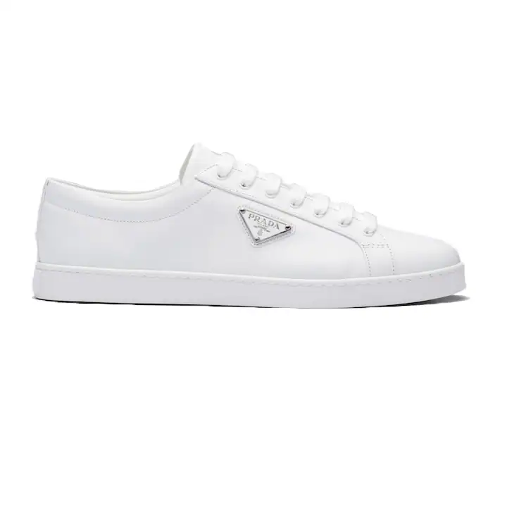 PRADA BRUSHED LEATHER SNEAKERS