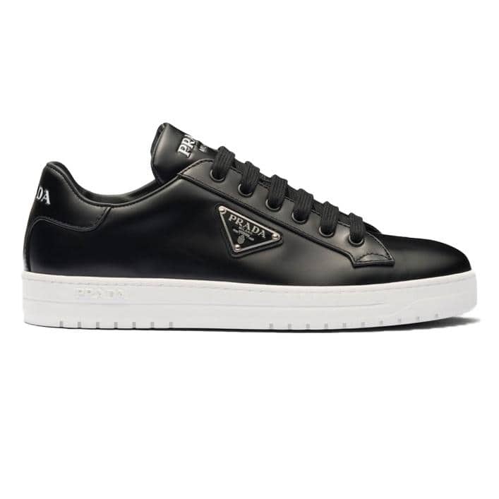 PRADA DOWNTOWN BRUSHED LEATHER SNEAKERS