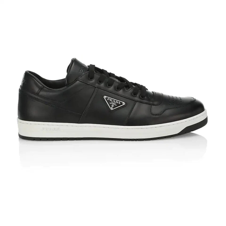 PRADA DOWNTOWN LEATHER SNEAKERS