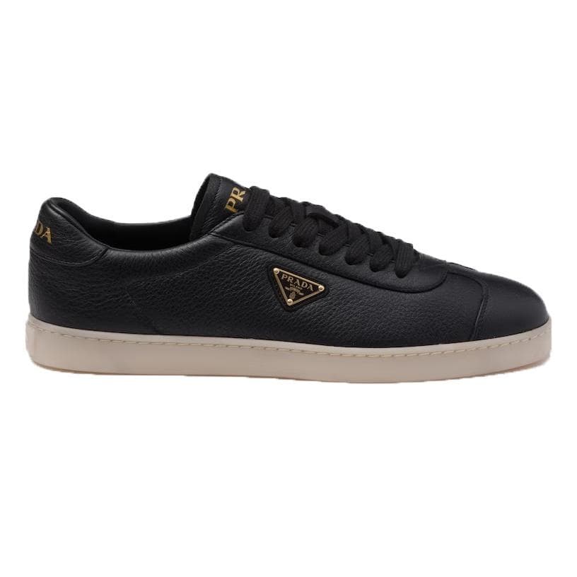 PRADA SUEDE SNEAKERS ALABASTER BLACK