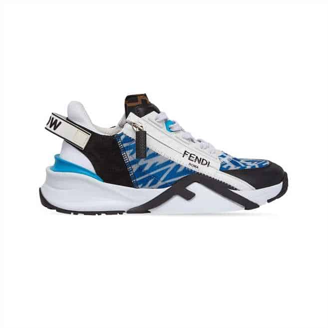 FENDI FLOW LIGHT BLUE NYLON LOW TOPS SNEAKERS – FD02